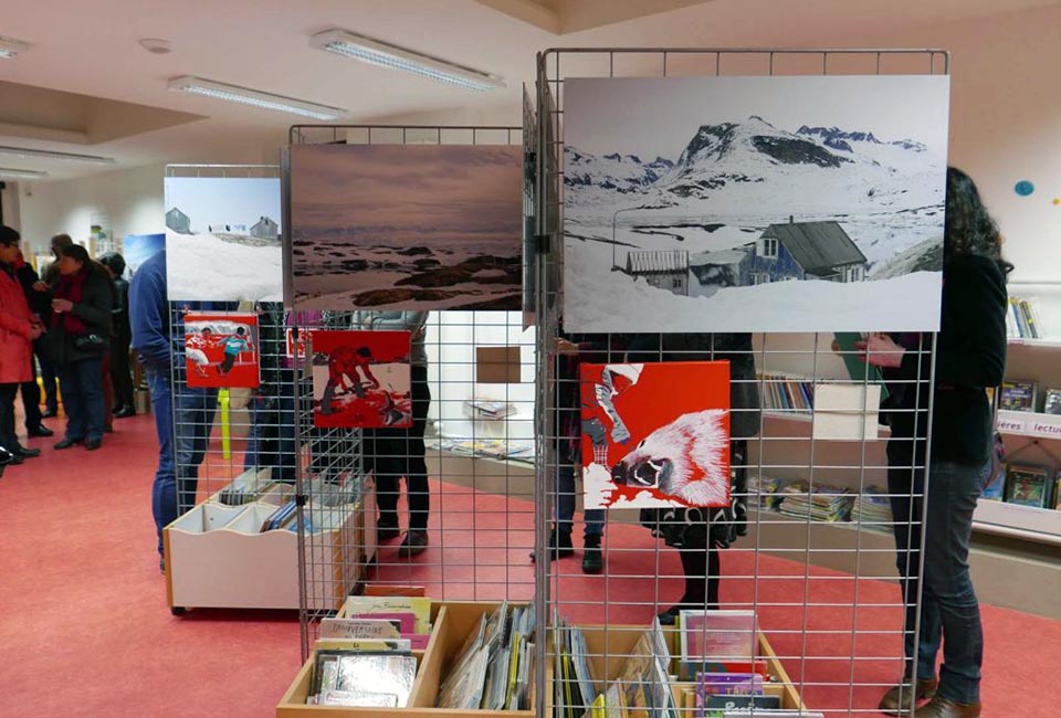 rouge banquise - groenland - peintures de Nathalie Kopp