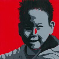rouge banquise - groenland - peintures de Nathalie Kopp